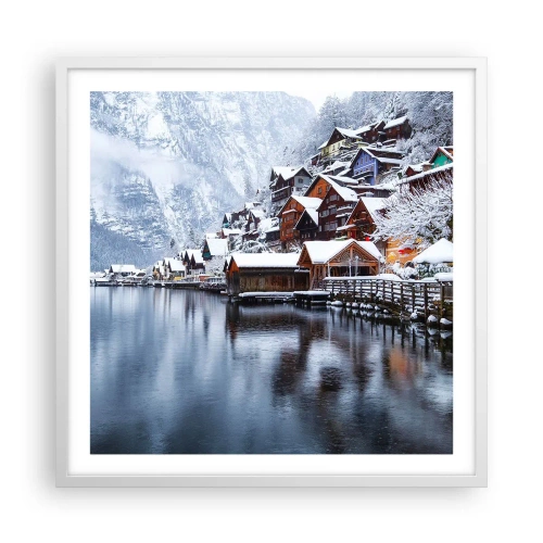Poster in een witte lijst - In winterdecoratie - 60x60 cm