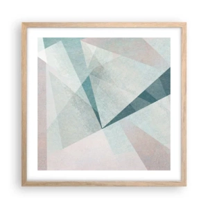 Een poster in een licht eiken lijst - Makkelijk maar dynamisch - 50x50 cm