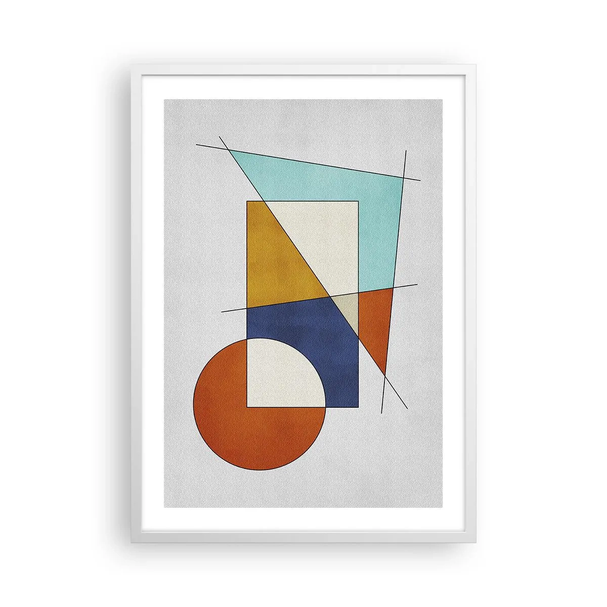 Poster in een witte lijst - Abstractie: modernistisch plezier - 50x70 cm
