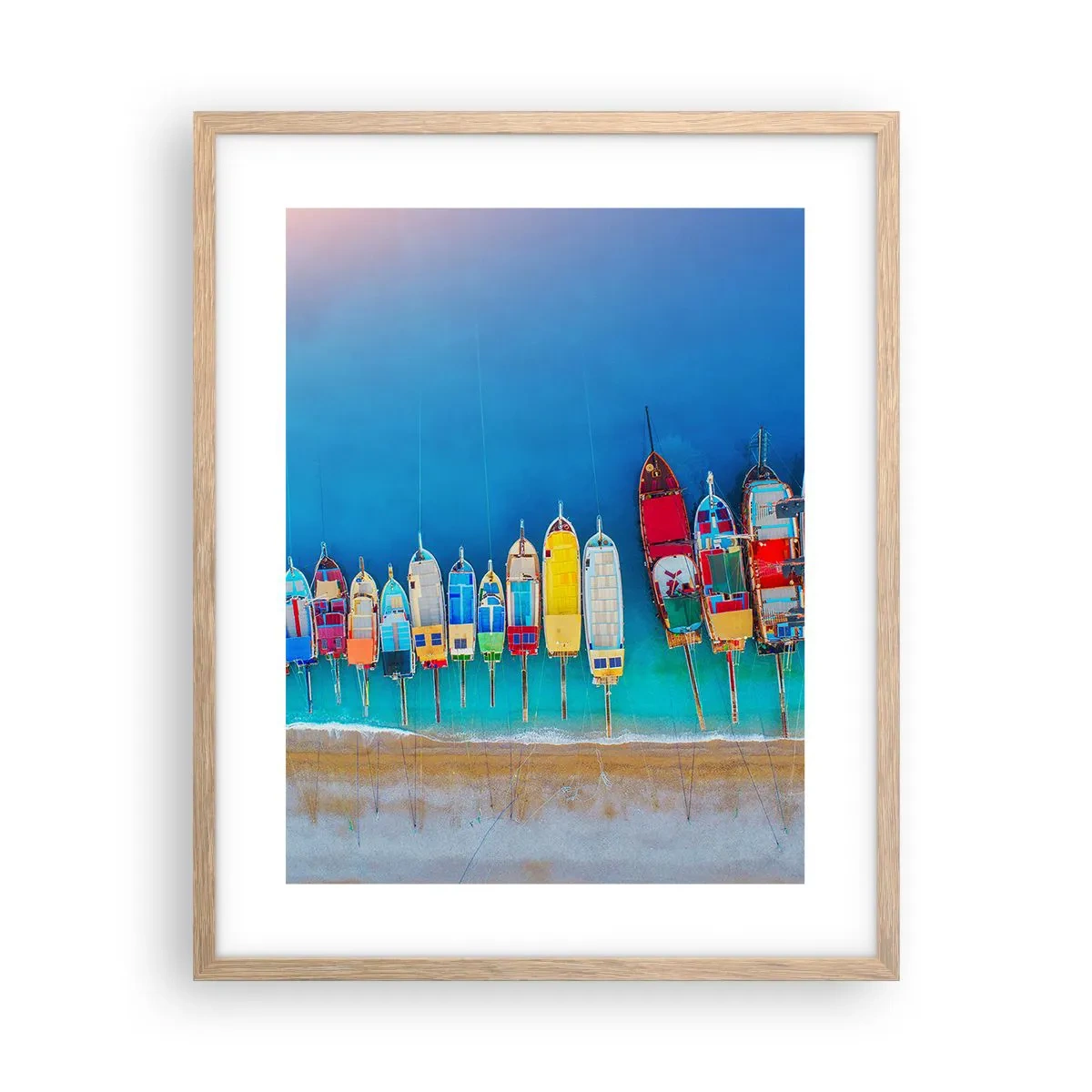 Een poster in een licht eiken lijst - Vanuit vogelperspectief - 40x50 cm