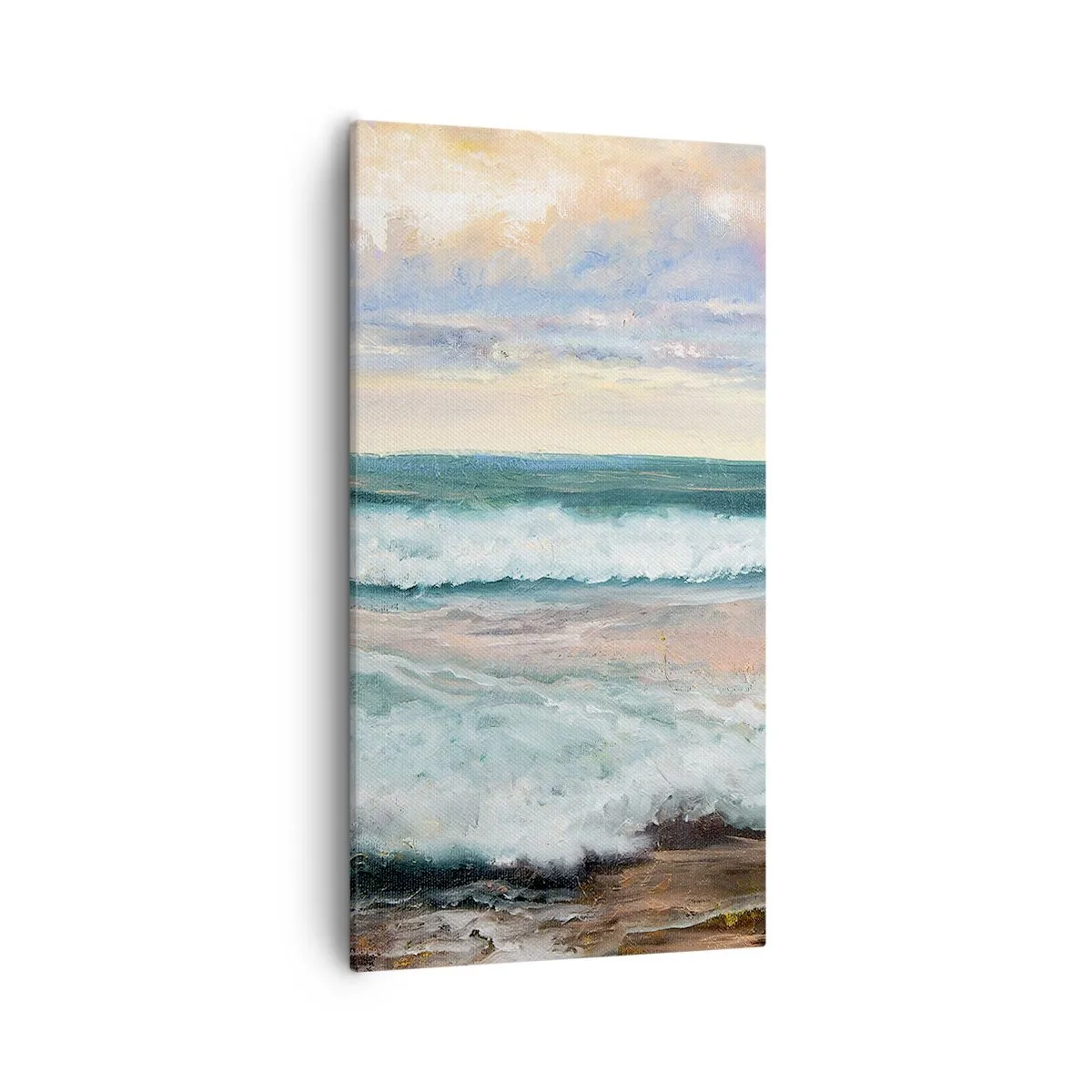 Schilderen op canvas - Hier maak je je ziel glad - 55x100 cm