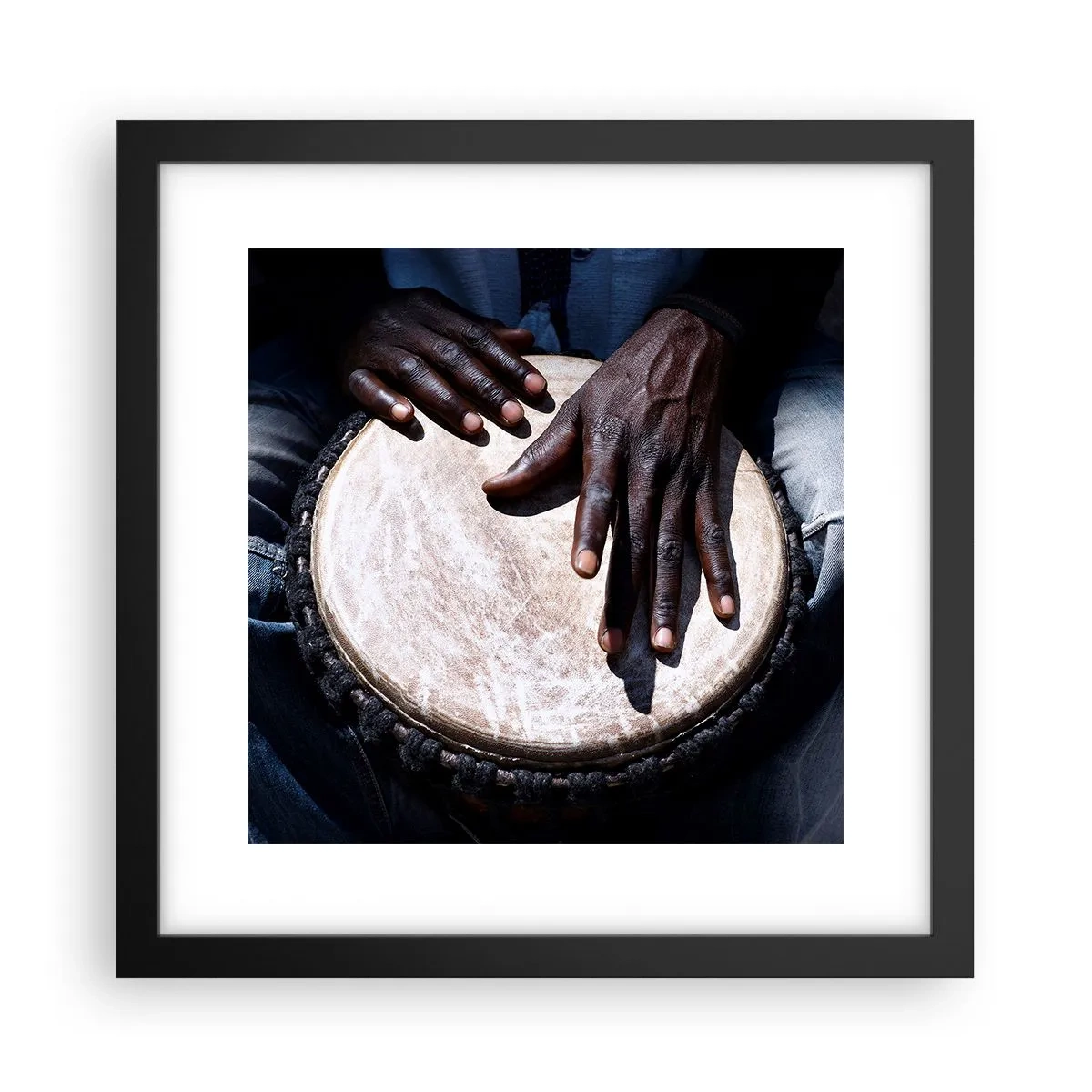 Poster in een zwarte lijst - Leef in je eigen ritme - 30x30 cm