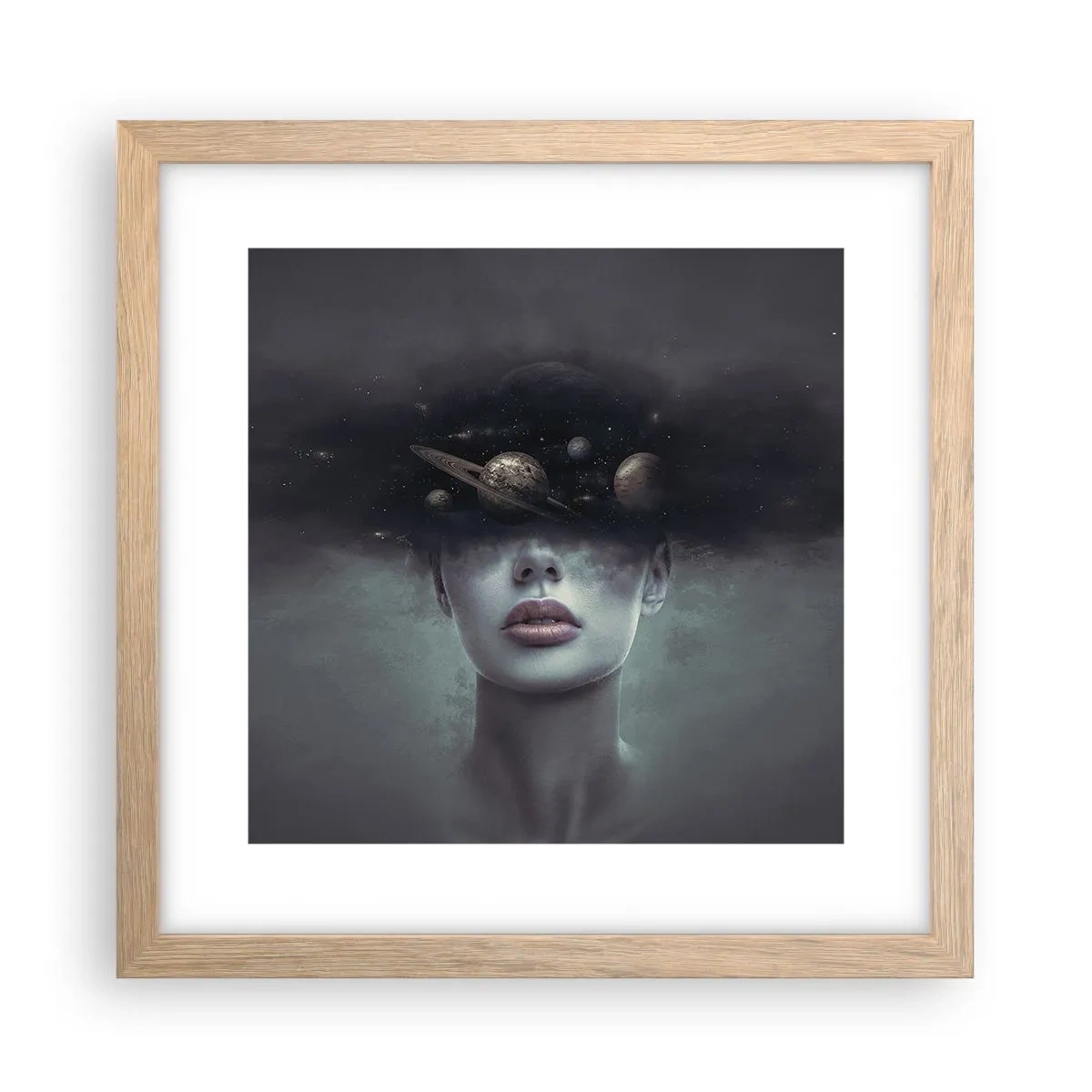 Een poster in een licht eiken lijst - En de planeten worden gek... - 30x30 cm
