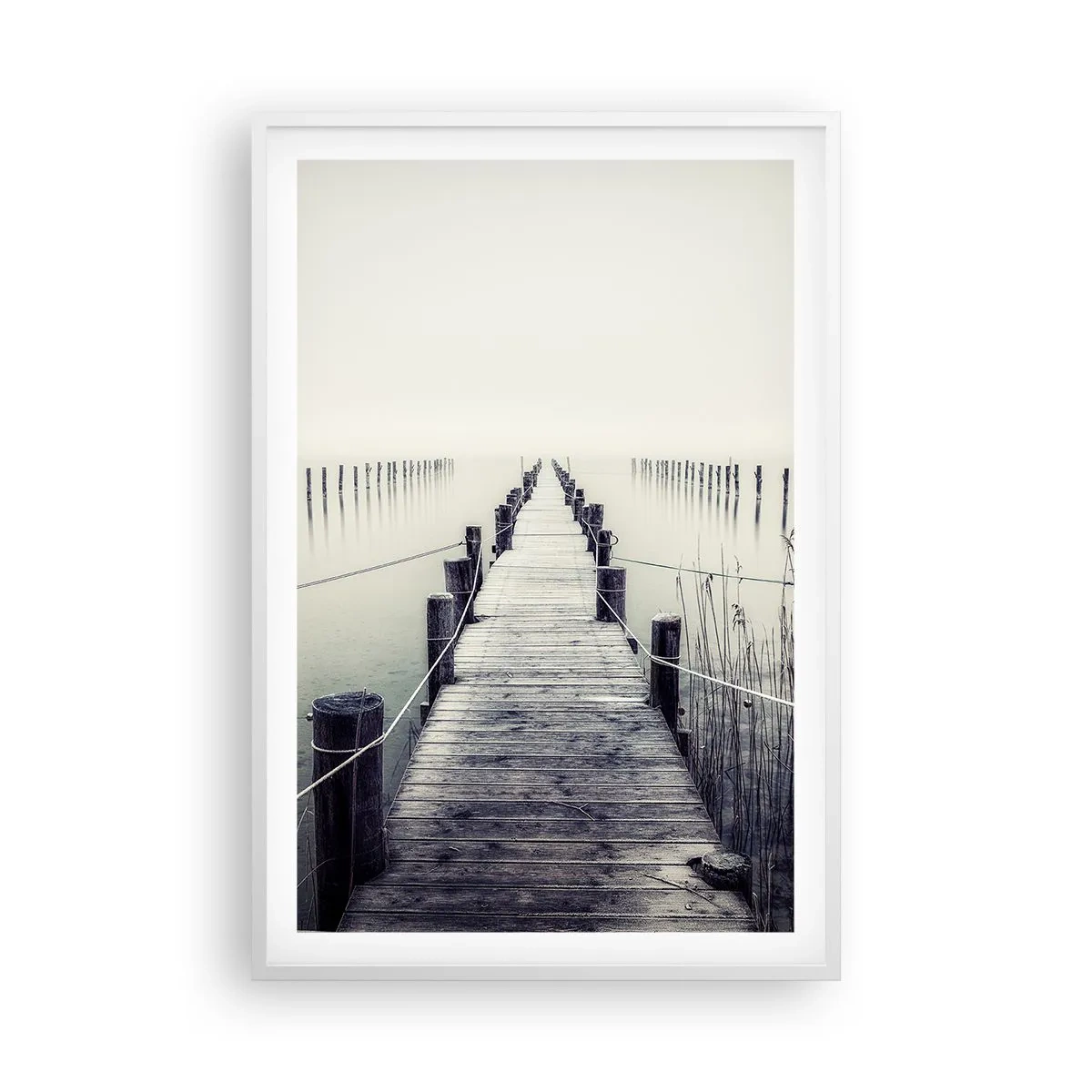 Poster in een witte lijst - Dompel jezelf onder in vrede - 61x91 cm