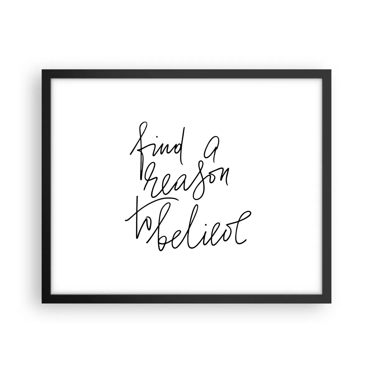 Poster in een zwarte lijst - Het is mogelijk - 50x40 cm