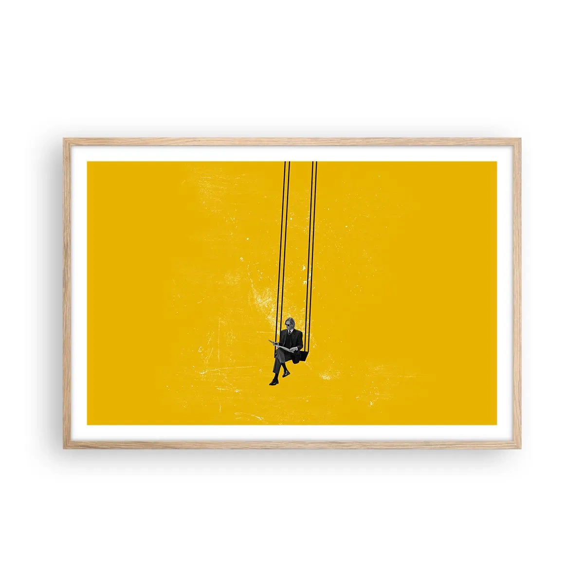 Een poster in een licht eiken lijst - Dag als iedere dag - 91x61 cm