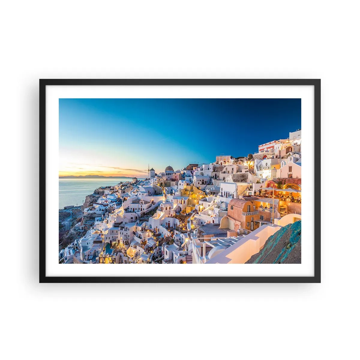 Poster in een zwarte lijst - De essentie van Grieksheid - 70x50 cm