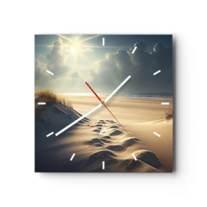 Wandklok - Klok - Een rustgevend landschap - 30x30 cm