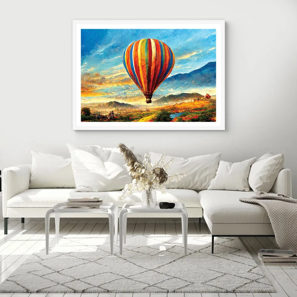 Poster in een witte lijst - In stilte zie je meer - 100x70 cm