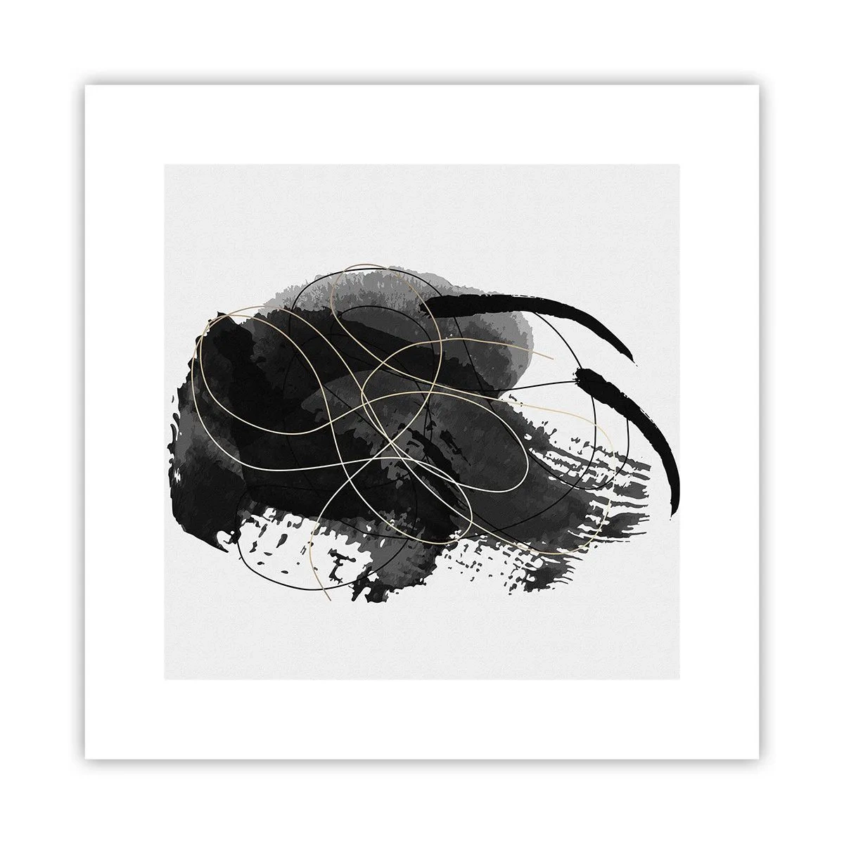 Poster - Gemaakt uit zwart - 30x30 cm