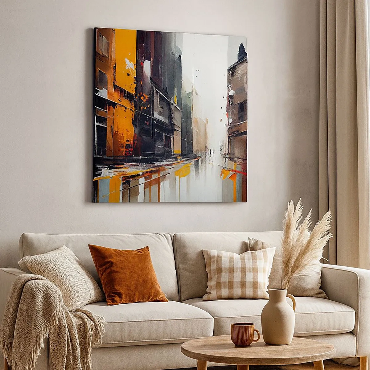 Schilderen op canvas - Regenachtige dag - 30x30 cm