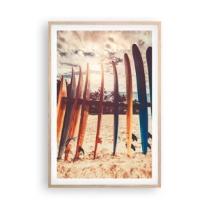 Een poster in een licht eiken lijst - Weltrusten, zie je morgen - 61x91 cm