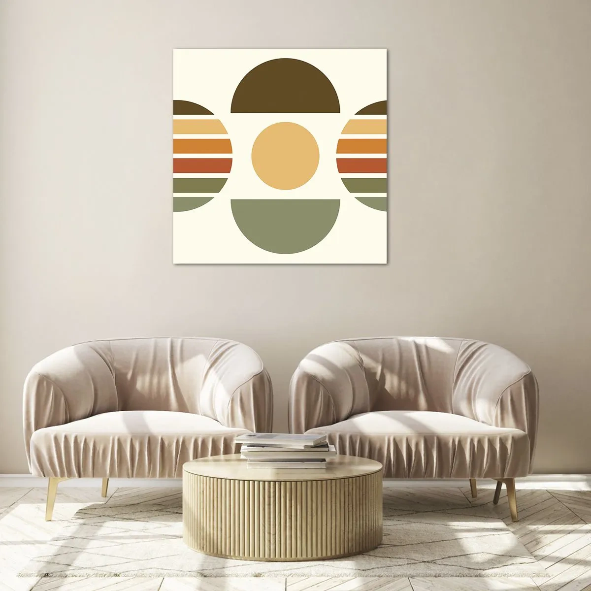 Schilderen op glas - In aardetinten - 70x70 cm