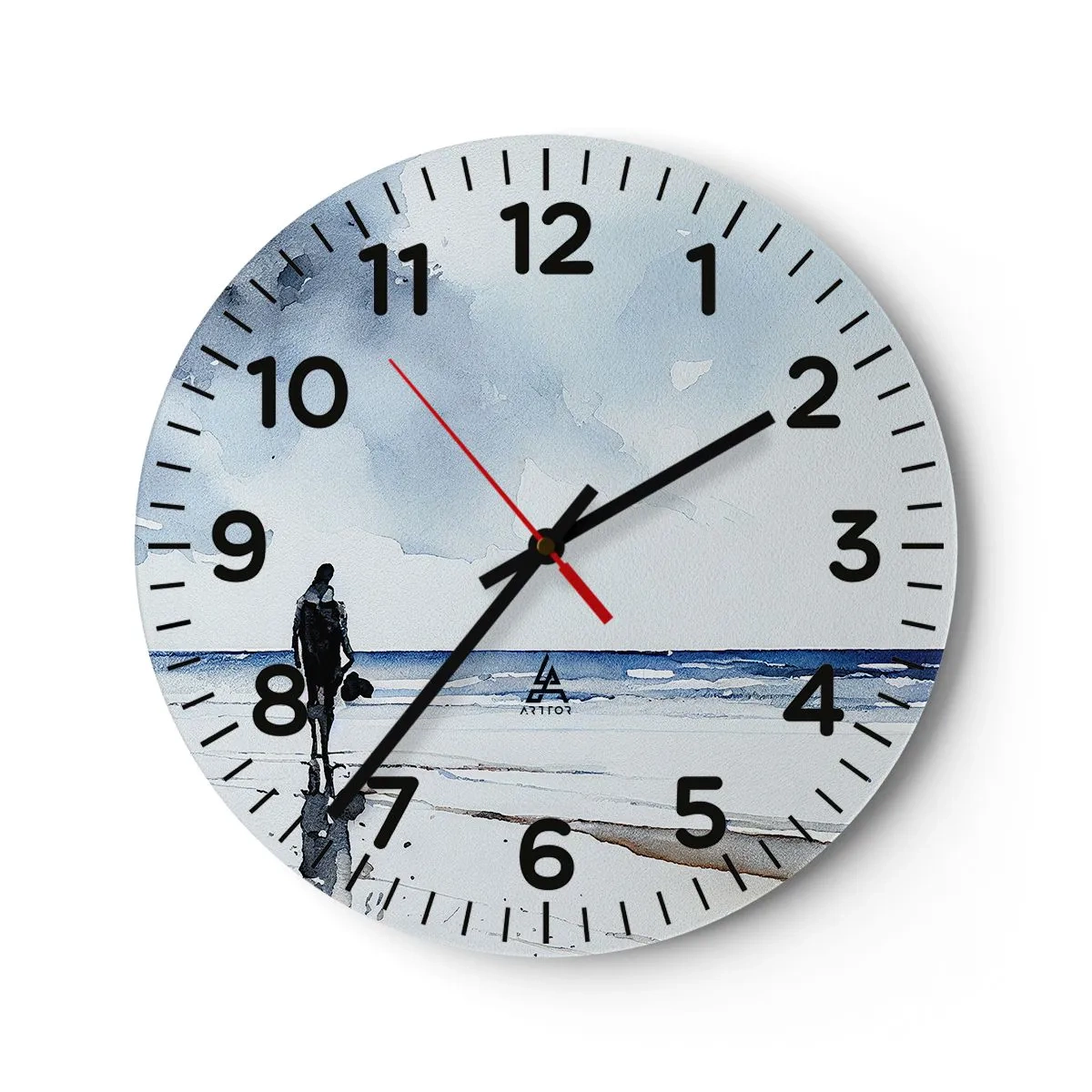 Wandklok - Klok - Gesprek met de zee - 40x40 cm