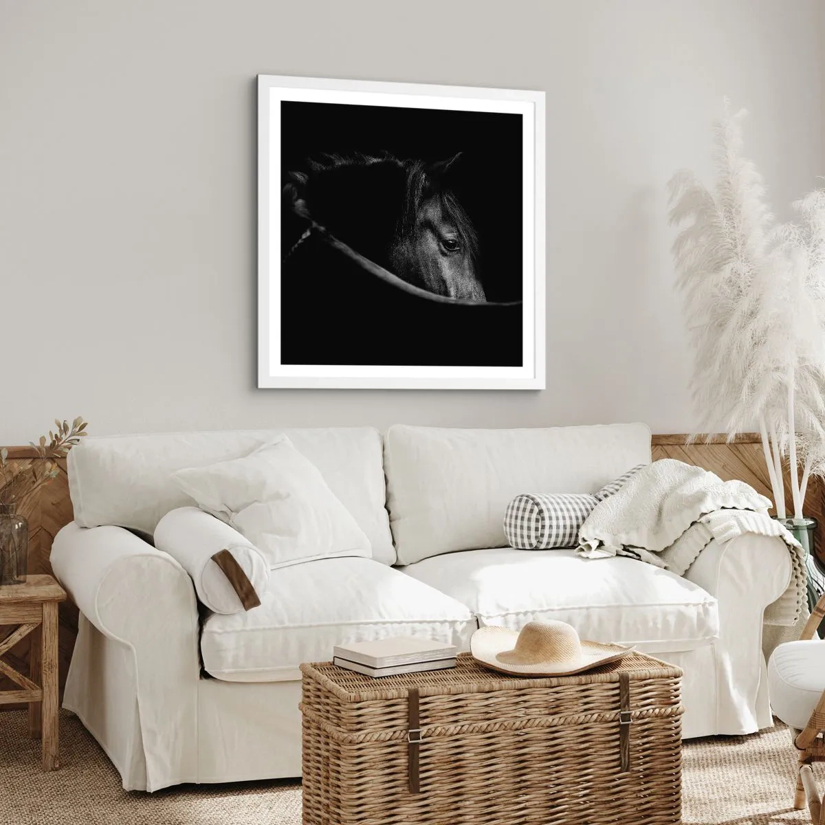 Poster in een witte lijst - Zwarte Prins - 40x40 cm