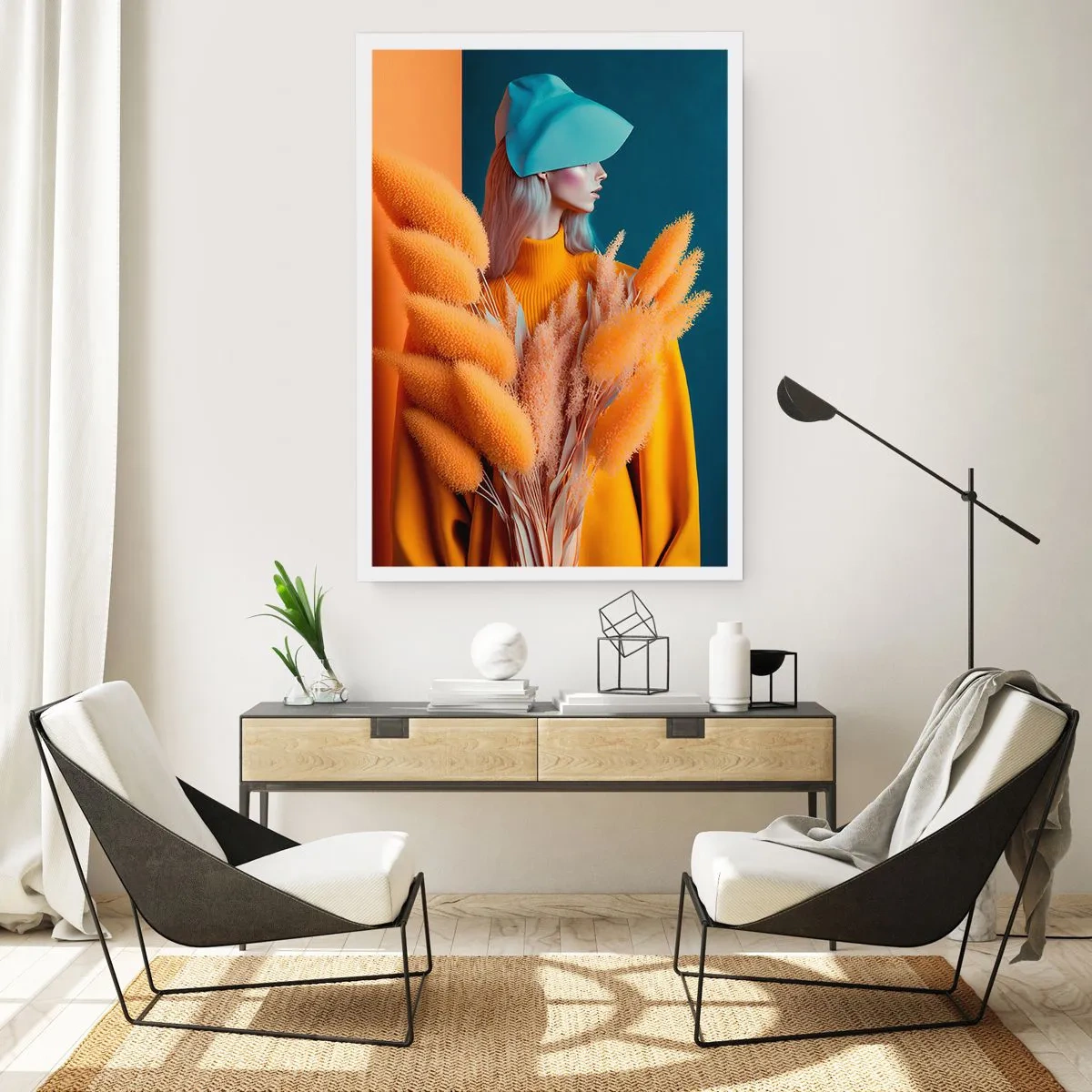 Poster - Pluizig portret - 61x91 cm