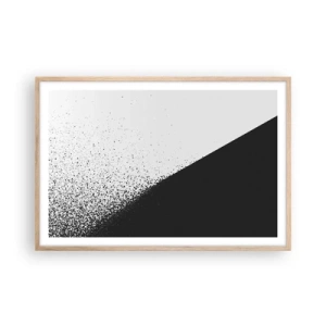 Een poster in een licht eiken lijst - Steeds sneller, meer en meer - 91x61 cm