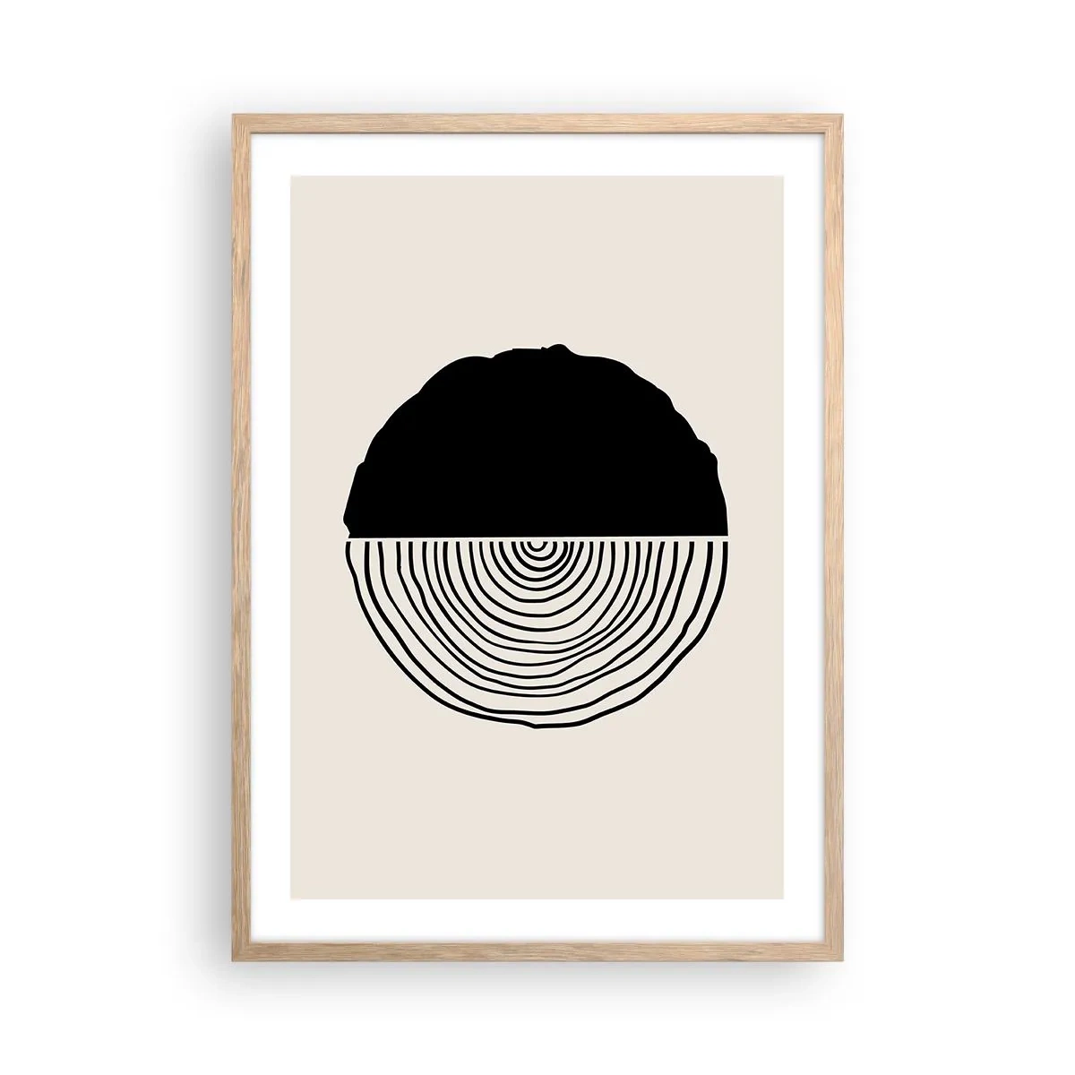 Een poster in een licht eiken lijst - Half om half - 50x70 cm