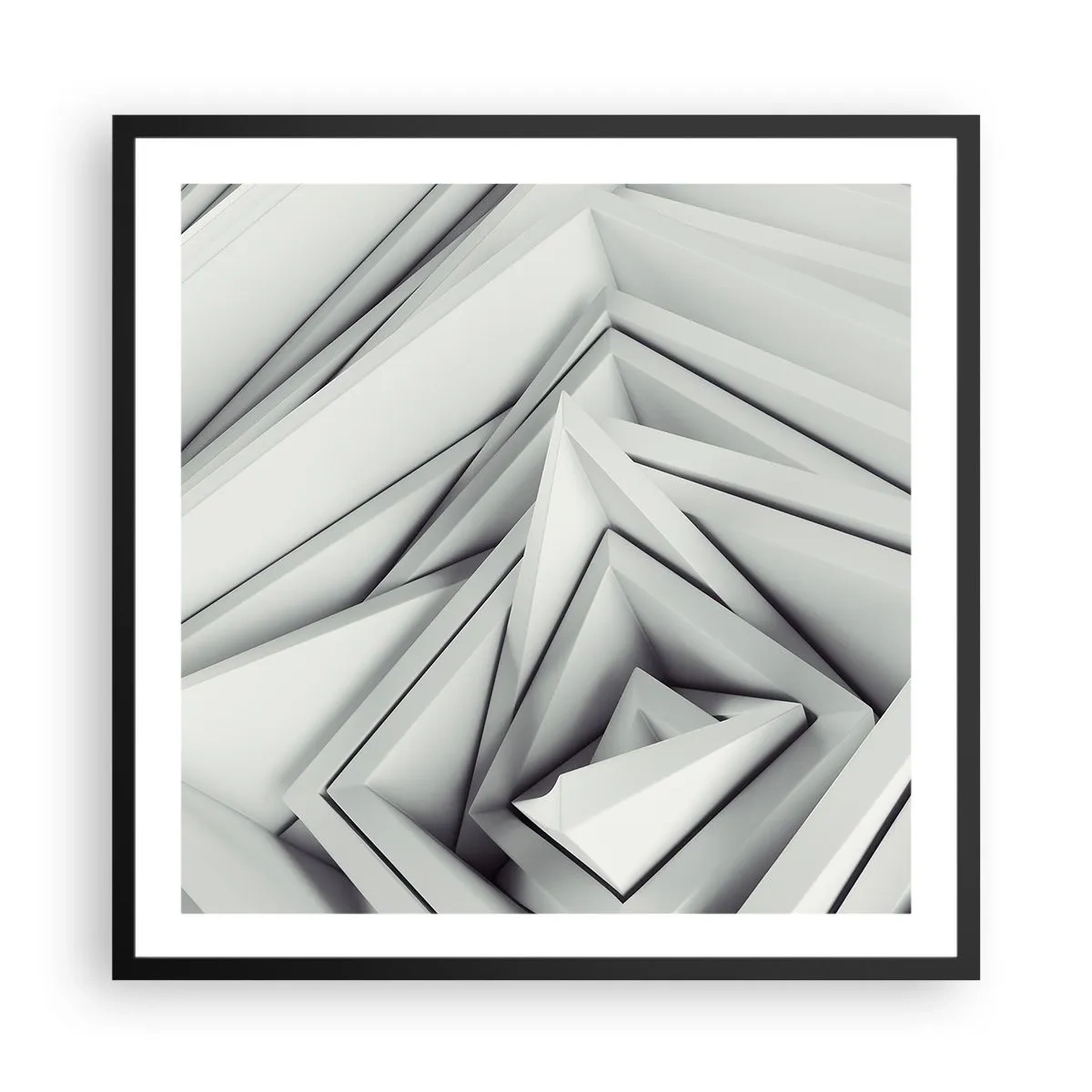 Poster in een zwarte lijst - Scherpe hoeken knoppen - 60x60 cm