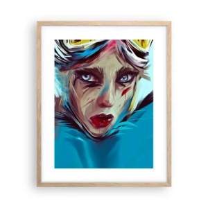 Een poster in een licht eiken lijst - Straatvechter - 40x50 cm