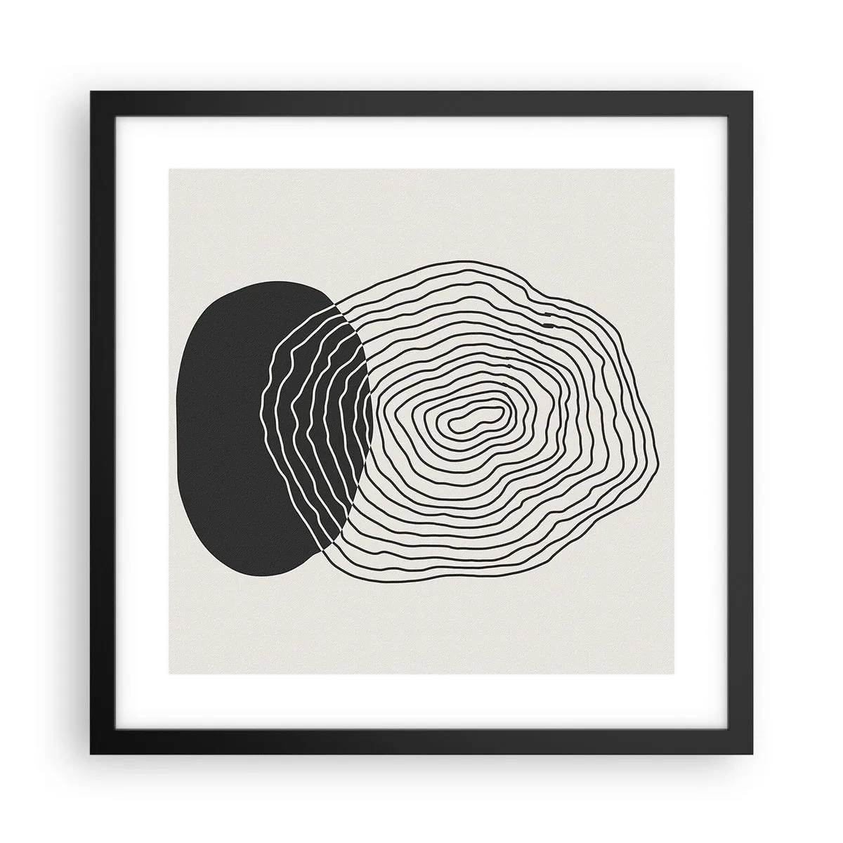 Poster in een zwarte lijst - Duur en spiertrekkingen - 40x40 cm