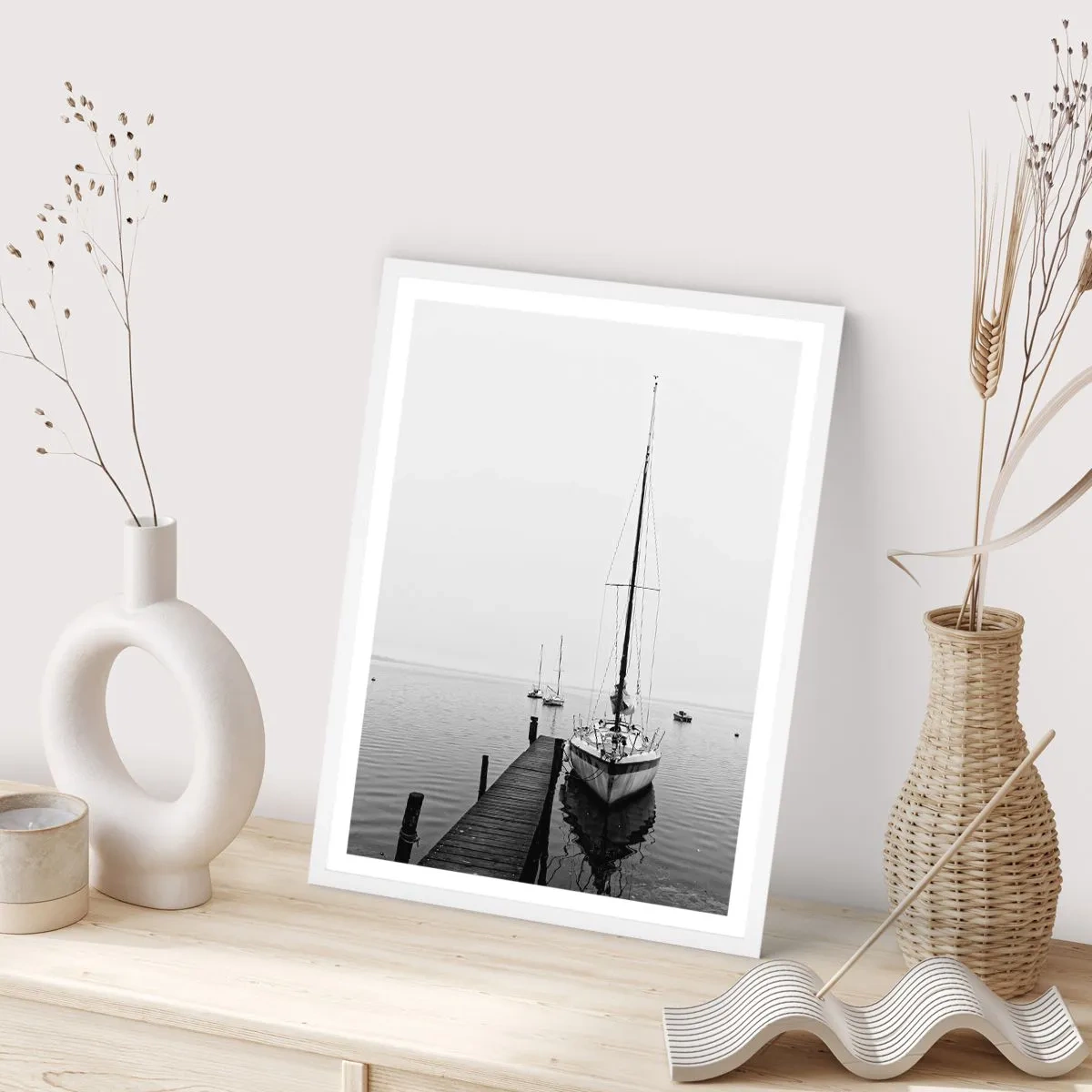 Poster in een witte lijst - Klaar om te vertrekken - 70x100 cm