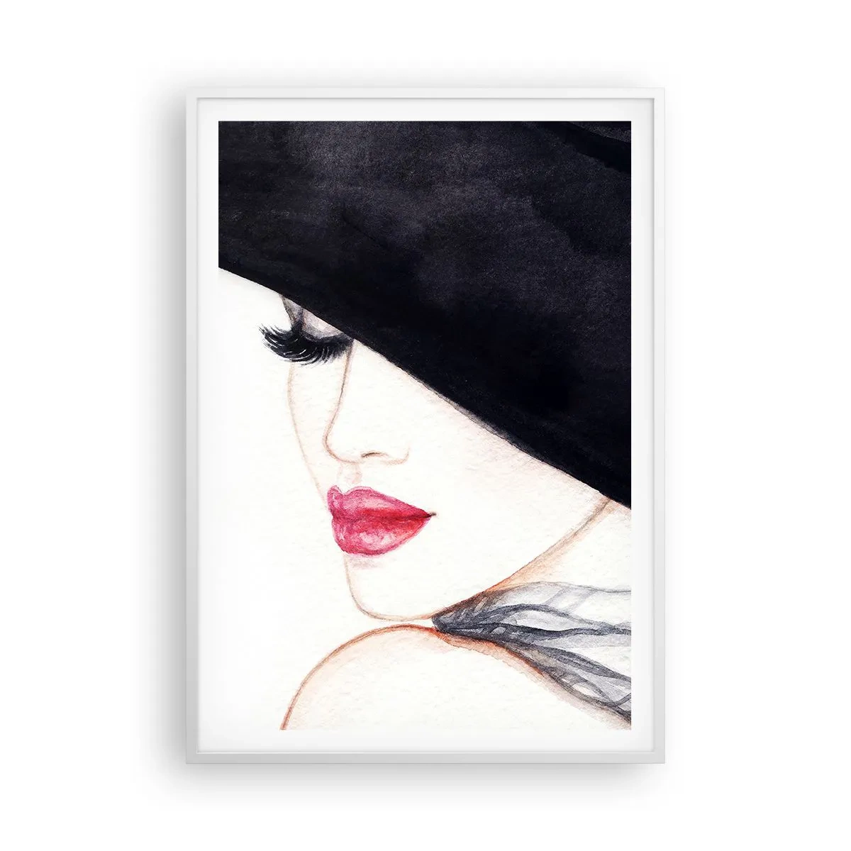 Poster in een witte lijst - Elegantie en sensualiteit - 70x100 cm