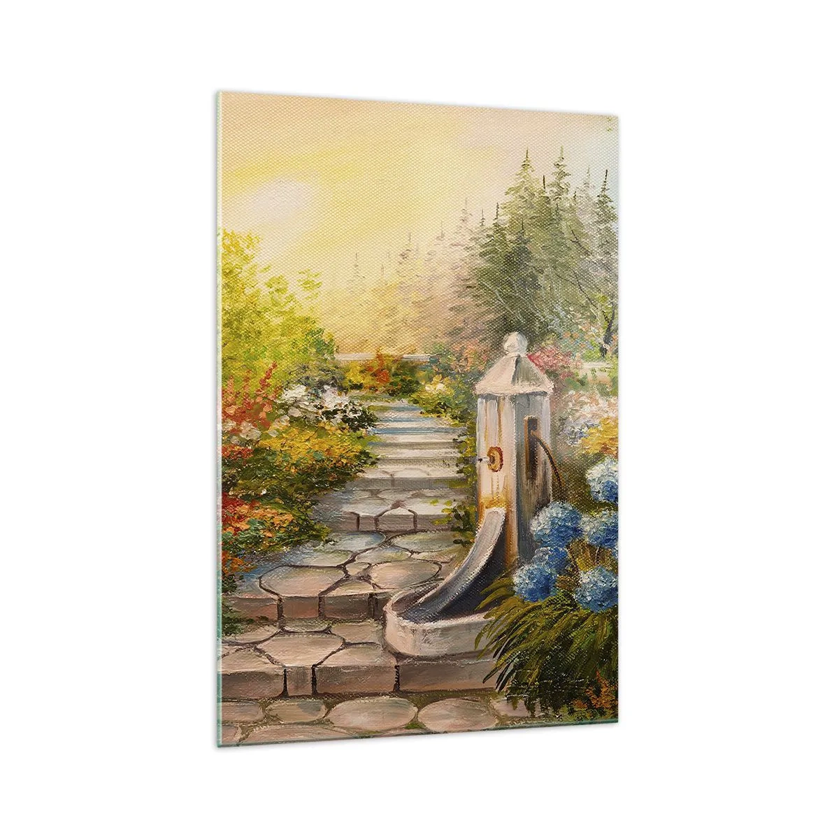 Schilderen op glas - In volle bloei - 70x100 cm