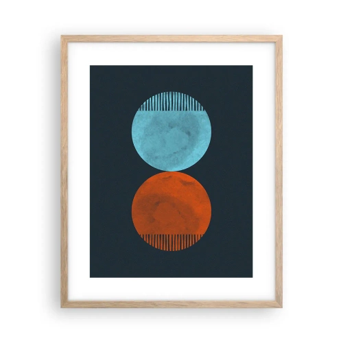 Een poster in een licht eiken lijst - Alleen geometrie? - 40x50 cm