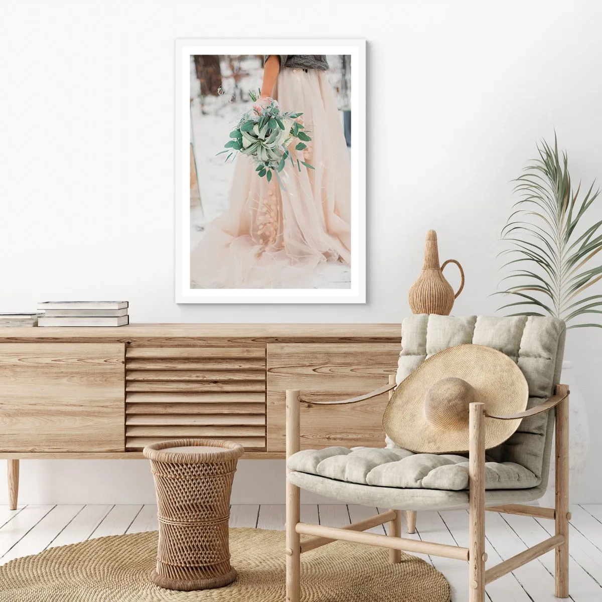 Poster in een witte lijst - En ze leefden nog lang en gelukkig - 40x50 cm