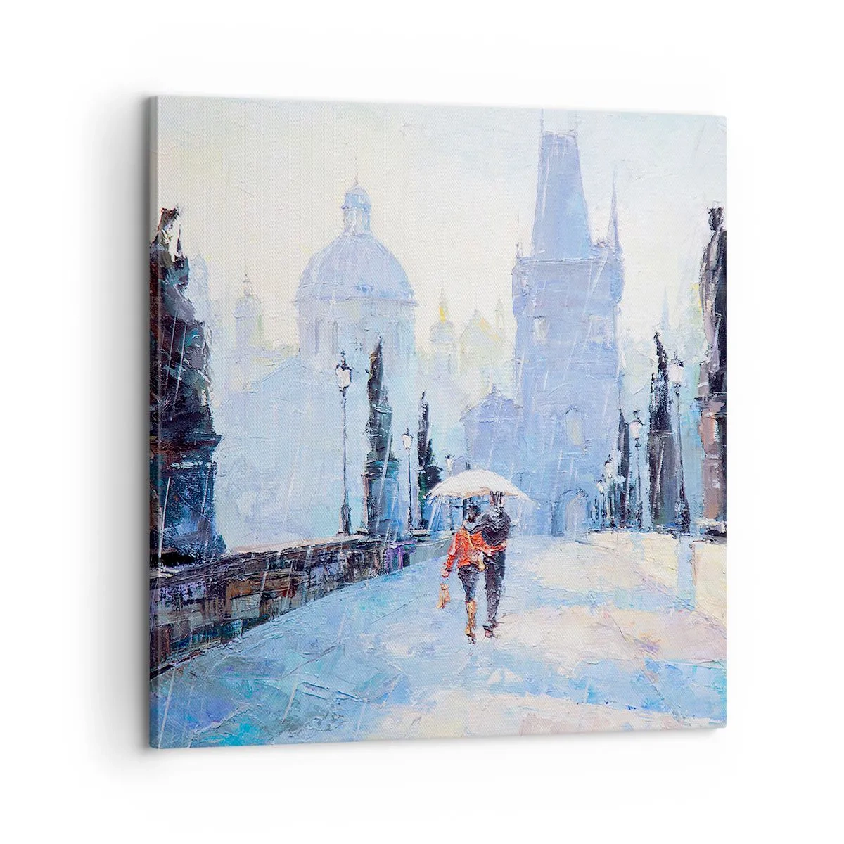 Schilderen op canvas - De regen moet ons gecharmeerd hebben - 60x60 cm
