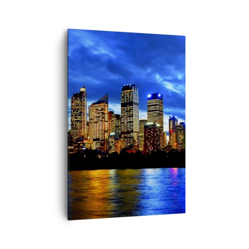 Schilderen op canvas - Een nacht van licht en kleuren - 70x100 cm