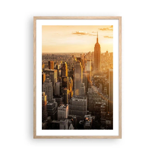 Een poster in een licht eiken lijst - Groeien in de zon - 50x70 cm