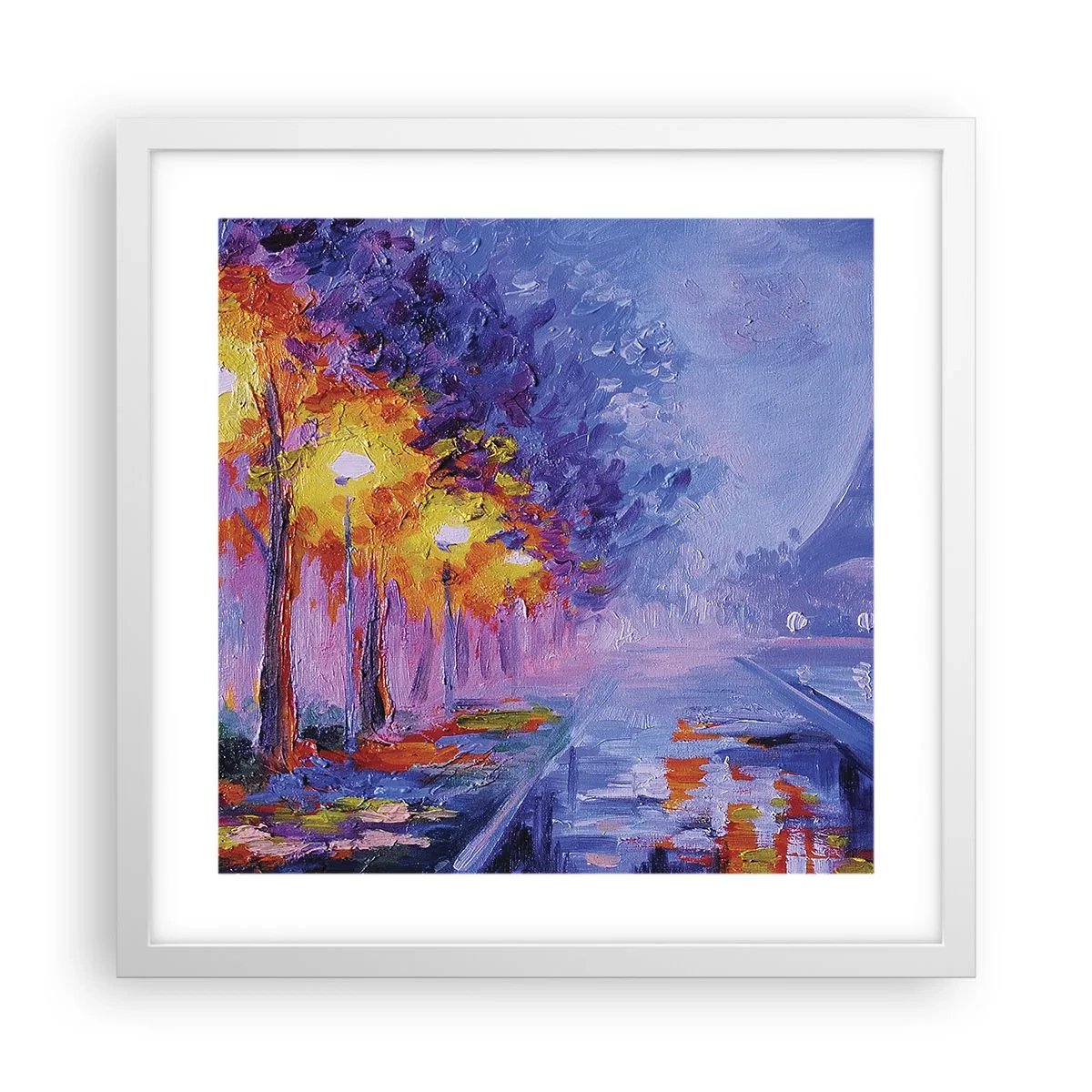 Poster in een witte lijst - Een droomwandeling - 40x40 cm