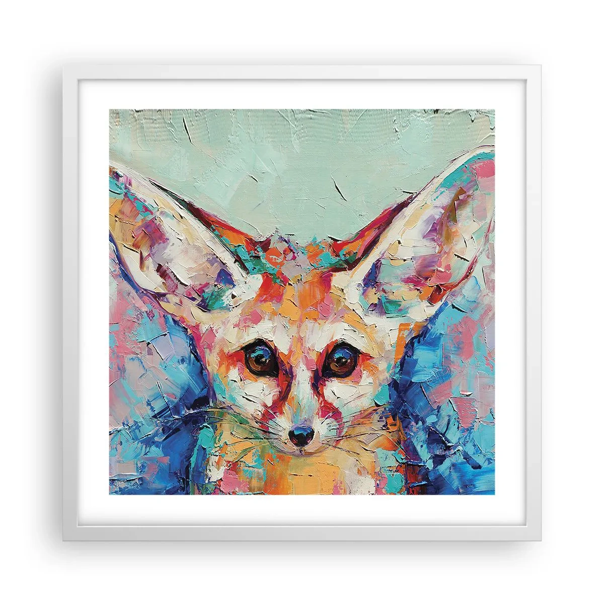 Poster in een witte lijst - Ben je klaar voor mij? - 50x50 cm