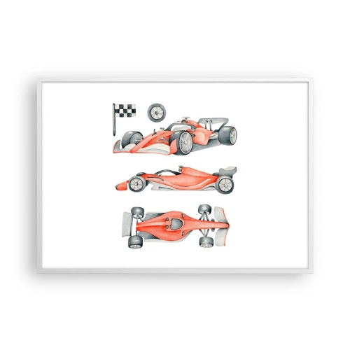 Poster in een witte lijst - Jaag je droom na - 100x70 cm