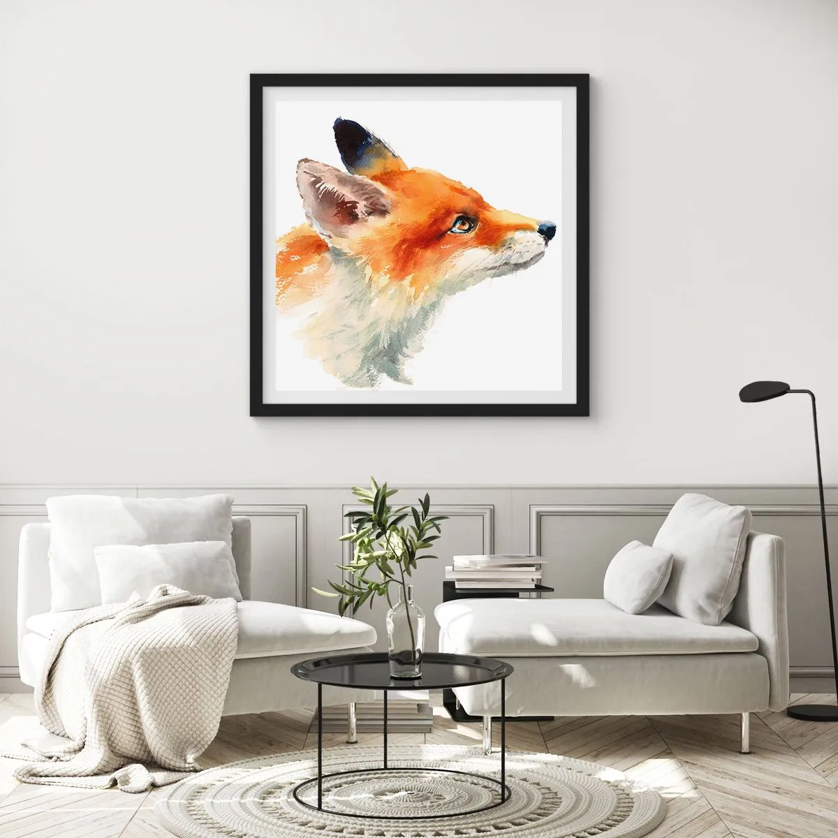 Poster in een zwarte lijst - Je kunt nooit voorzichtig genoeg zijn - 50x50 cm