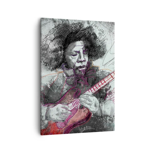 Schilderen op canvas - Op de golven van muziek - 50x70 cm