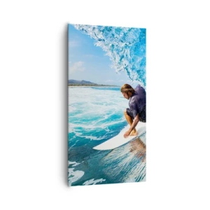 Schilderen op canvas - Dansend met de golven - 65x120 cm