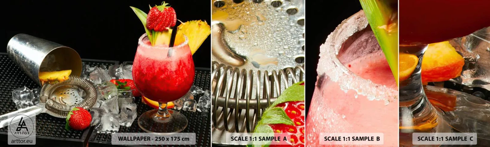 Fotobehang Staaltje Standard Eco - Tover een smaak - Drankje, Cocktail, Shaker - 100x30 cm