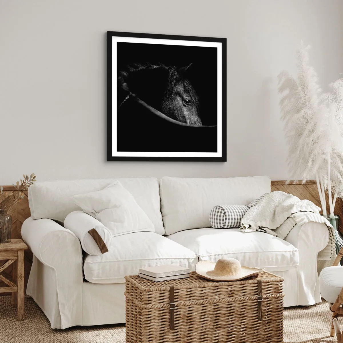 Poster in een zwarte lijst - Zwarte Prins - 30x30 cm