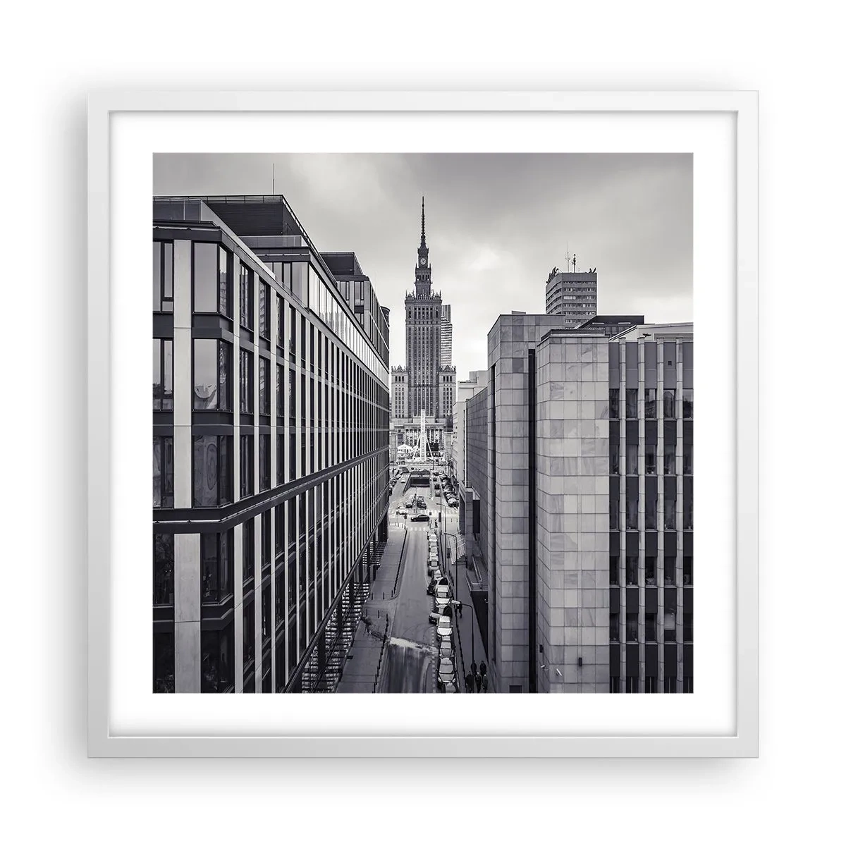 Poster in een witte lijst - Warschau vallei - 50x50 cm
