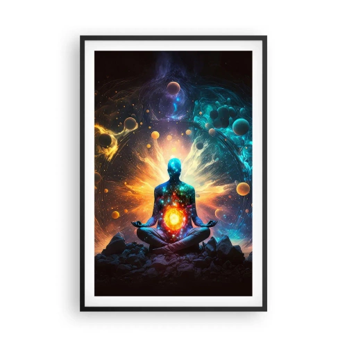 Poster in een zwarte lijst - Kosmische vrede - 61x91 cm