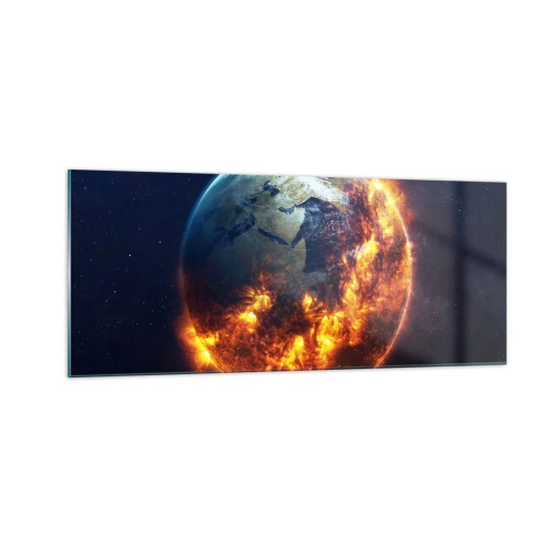 Schilderen op glas - De vlam van de Apocalypse - 100x40 cm