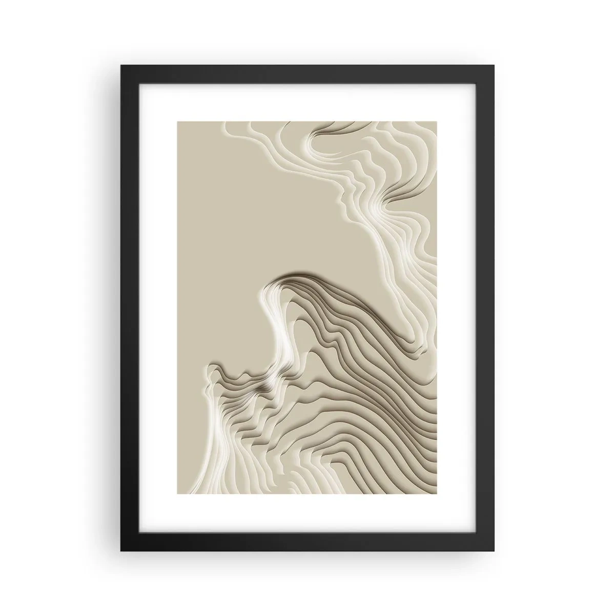 Poster in een zwarte lijst - Kunst topografie - 30x40 cm