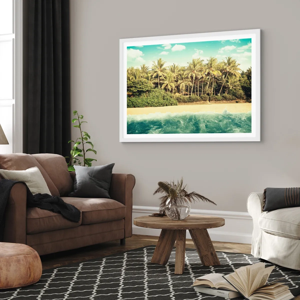 Poster in een witte lijst - Hoe zit het hier? - 40x30 cm