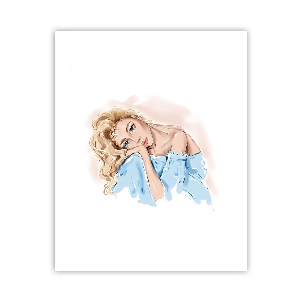 Poster - Dromerig in het blauw - 40x50 cm