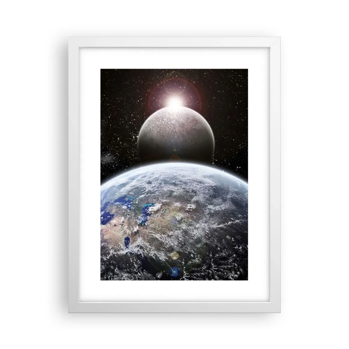 Poster in een witte lijst - Kosmisch landschap - zonsopgang - 30x40 cm