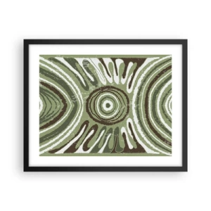 Poster in een zwarte lijst - Een explosie van emoties - 50x40 cm