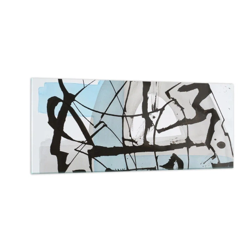 Schilderen op glas - Toch blauw - 100x40 cm